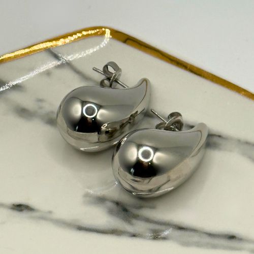 Luna Drop Earrings – Silver