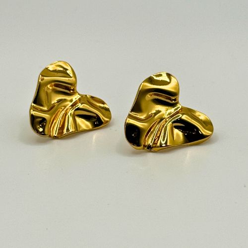 Liquid Gold Hearts Earrings