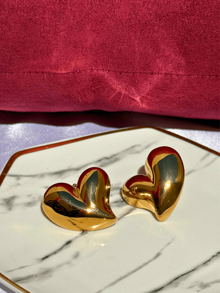 Gilded Heart Earrings