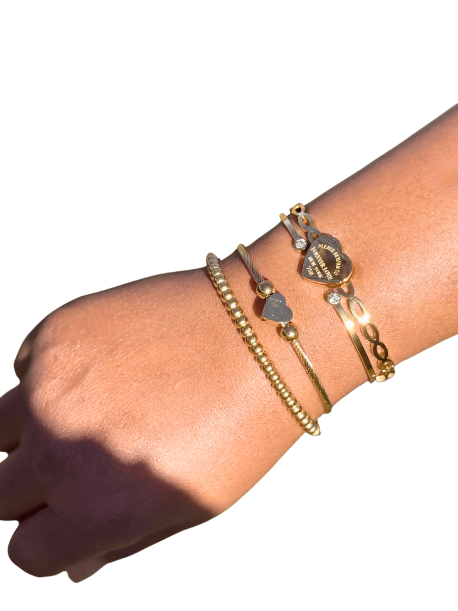 Minimalist Halo Bangle Gold