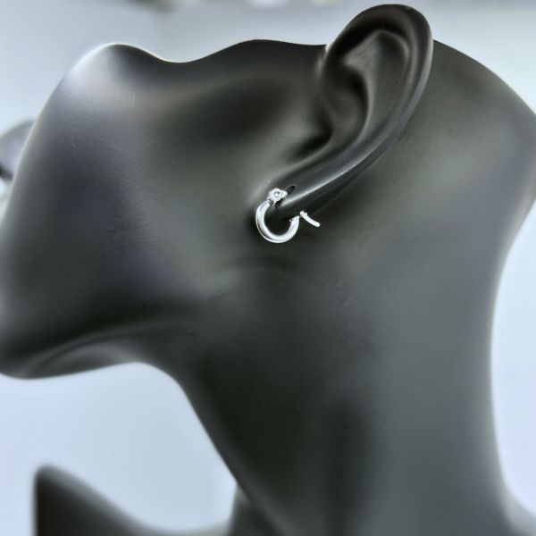 Mini Silver Hoop Earrings (10mm)