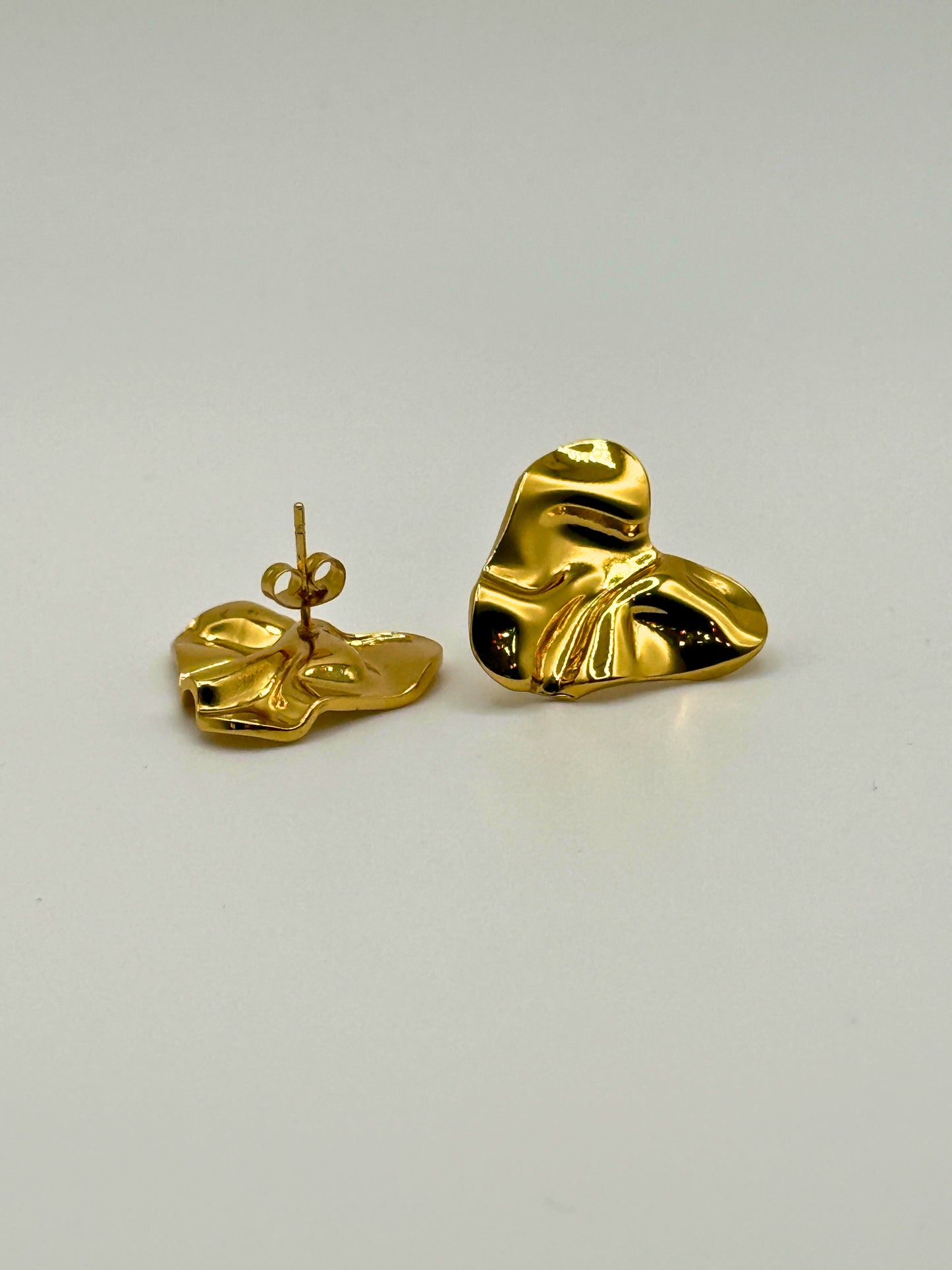 Liquid Gold Hearts Earrings