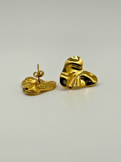 Liquid Gold Hearts Earrings