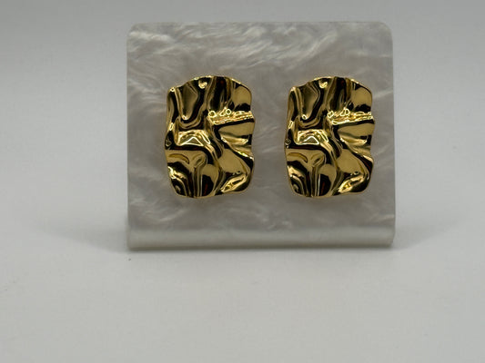 Molten Gold Statement Earrings
