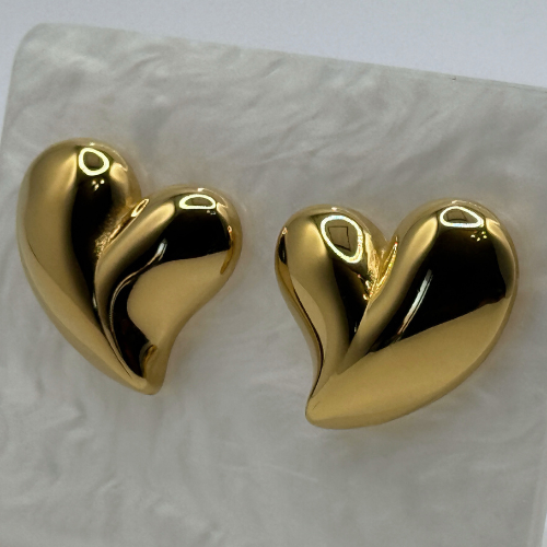 Gilded Heart Earrings