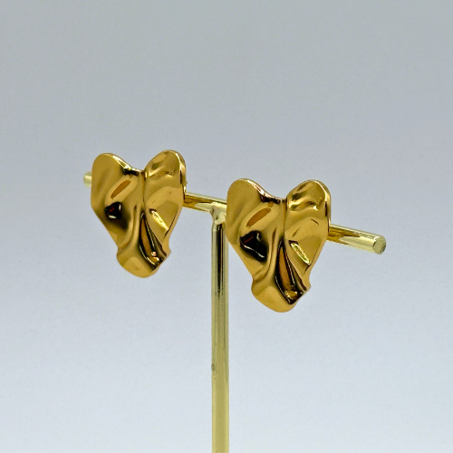 Liquid Gold Hearts Earrings