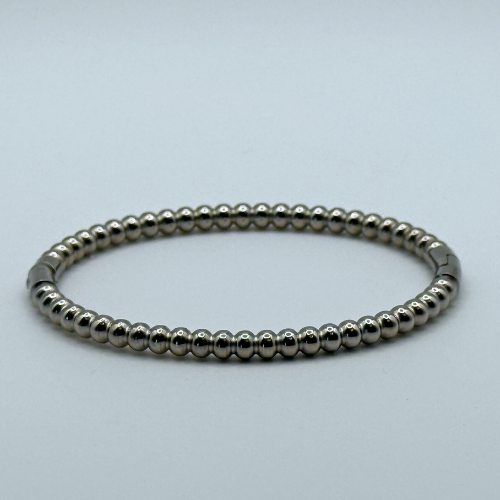 Minimalist Halo Bangle Silver