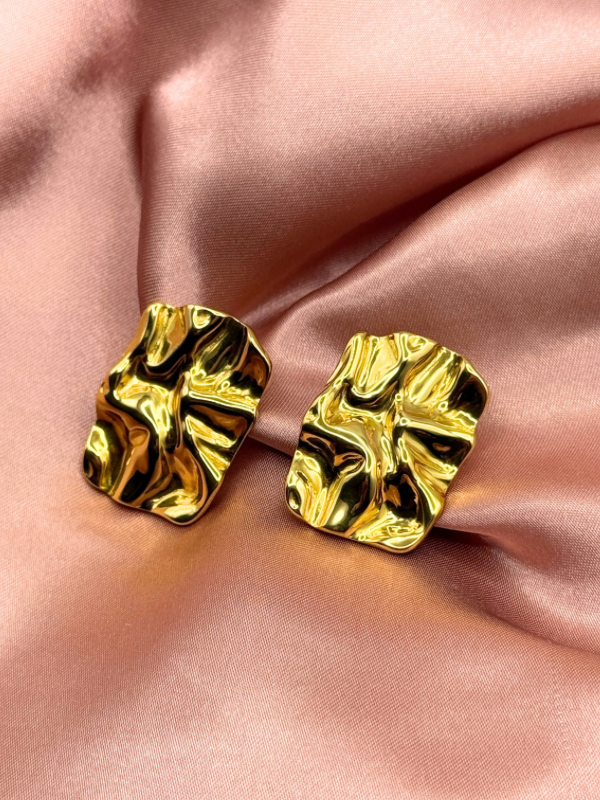 Molten Gold Statement Earrings