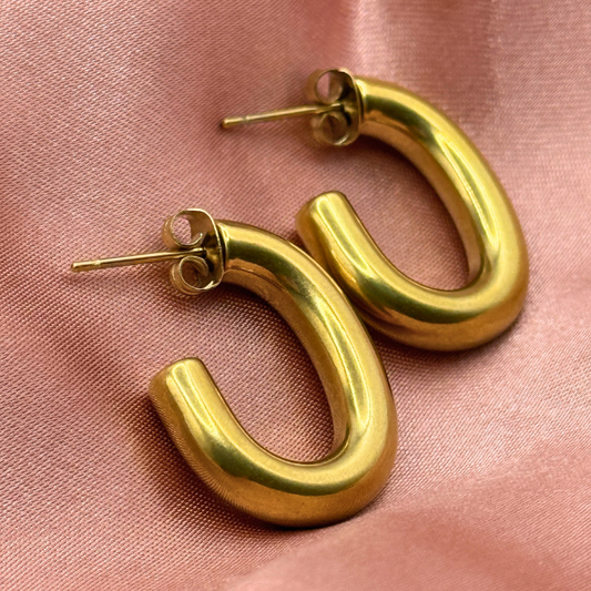 Curve Hoops- Gold