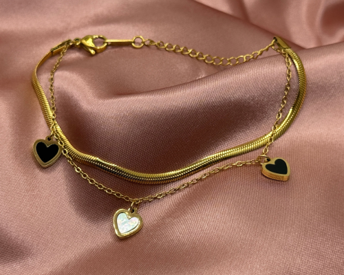 Adorned Hearts Bracelet