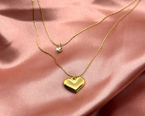 Stacked Heart Necklace