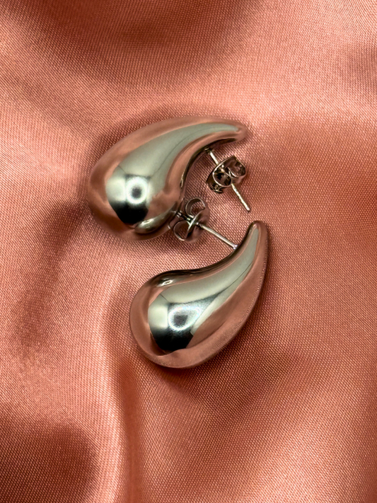 Luna Drop Earrings – Silver