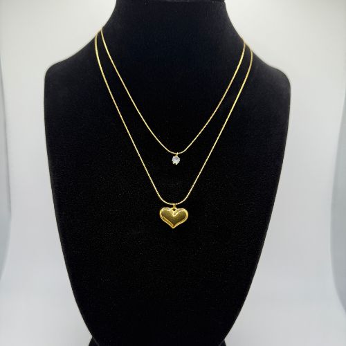 Stacked Heart Necklace