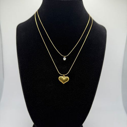 Stacked Heart Necklace