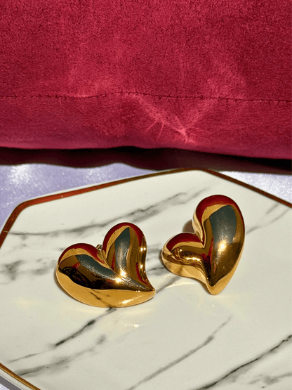 Gilded Heart Earrings